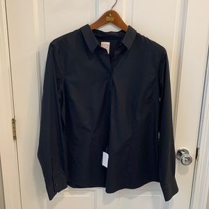 NWT Brooks Brothers fitted black dress shirt, sz 16